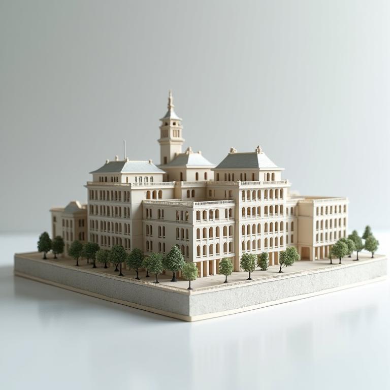 Hochdetailliertes Architekturmodell